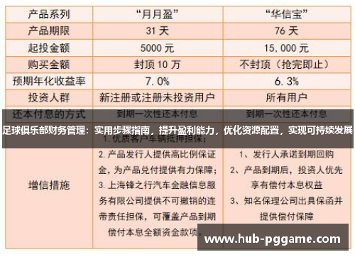 足球俱乐部财务管理：实用步骤指南，提升盈利能力，优化资源配置，实现可持续发展